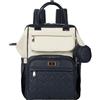 BabbleRoo Zaino-Borsa Fasciatoio, Grande Borsa Fasciatoio Da Viaggio Per Mamma E Papà, Zaino Per Pannolini Con Fasciatoio, Borsa Cambio Con Cinghie Per Passeggino E Porta Ciuccio, Crema al Mirtillo