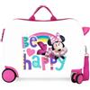 Disney Joumma Disney - Valigia per bambini, motivo: Topolino e Minnie, 50 x 38 x 20 cm, rigida in ABS, chiusura a combinazione laterale, 34 l, 2,1 kg, 4 ruote doppie, bagaglio a mano