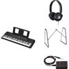 Yamaha Tastiera portatile PSR-E283 per principianti in dotazione con cuffie HPH-100, supporto per tastiera L-2C e pedale sustain