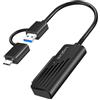 Logilink AU0062-2 in 1 USB 3.2 (Gen1) a adattatore SATA, USB 3.2 Gen1 per collegare rapidamente dischi rigidi SATA (HDD/SSD) a computer/notebook tramite USB