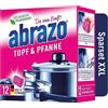abrazo Pentola e padella - 12 cuscini per la pulizia di pentole, barbecue e forno, spugna per risciacquo con sapone vegetale vegano, spugna per la pulizia