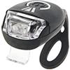 Newrban | Luce Frontale per Bici e Monopattino - Maggiore Sicurezza di Guida - Luce con due Led di Colore Bianco con Aggancio in Silicone - Batteria 2xCR2032 (inclusa) - Nero