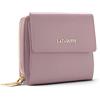 Lazarotti Lz Lazarotti Bologna - Portafogli da donna in pelle con 9 scomparti per carte di credito e scomparto per monete, design elegante, 12 cm, rosa, taglia unica, classico