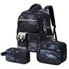 Amythe Set 3 Pezzi Zaino Ragazzo 1a-5a Elementare Riflettente | Zaino Ergonomico Bambini 6-12 Anni Impermeabile 25L Stella Nero