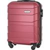 BARRENS Valigia Bagaglio a Mano 55x40x20 - Trolley Cabina Rigido in ABS - 4 Ruote 360° - Piccola Valige Cabin Size 34 L (Borgogna)