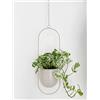 RISEON Fioriera in metallo beige bohémien, fioriera da appendere a parete e soffitto, fioriera moderna, vaso da fiori di metà secolo, fioriera minimalista per interni ed esterni decorazione per la