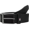 Tommy Hilfiger Uomo Cintura Layton 3,5 cm in Pelle, Nero (Black), 105 cm