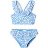 Amazon Essentials Set Bikini Due Pezzi con Volant Bambine e ragazze, Blu Ditsy Floreale, 11-12 anni