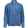 Object Camicia da Donna in Jeans con Tasche, Denim Blu Medio 1, 42