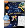 moses Verlag moses. Rätseln, Stickern, Bestimmen - Sterne & Planeten, Naturführer mit Rätseln, Steckbriefen und Ausmalbildern, Kreatives Astronomie Mitmachbuch für Kinder ab 7 Jahren