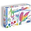 Sentosphère Aquarellum Junior 3900060 - Set per dipingere con acquerelli con 4 Disegni da colorare, Tema: Uccelli del Paradiso
