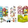 J.A.D.E - Set di 12 Libri Magnetici - Tema Fattoria - Gioco Educativo - 030643PA - Viaggio - Gioco per Bambini - Adesivi Riutilizzabili - Senza Schermo - Regalo - Design Francese - Dai 3 Anni in Su