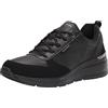 Skechers Billion Subtle Spots, Scarpe da ginnastica basse Donna, Black Duraleather Black Leopard Trim, 37 EU