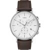 Timex Fairfield Chrono - Orologio da polso da uomo, 41 mm, Marrone/Argento/Bianco, Cronografo
