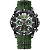 FORSINING Orologio da polso da uomo, casual, sportivo, cronografo, orologio da uomo, cinturino in silicone, orologio al quarzo, impermeabile, visualizzazione analogica