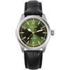 TACTICAL FROG Militado ML08 - Orologio da campo giapponese Sweep VH31, da uomo, 38 mm, in vetro zaffiro, impermeabile fino a 10 ATM, analogico, Quadrante verde, senza data, cinturino in pelle nera