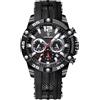 FORSINING Orologio da polso da uomo, casual, sportivo, cronografo, orologio da uomo, cinturino in silicone, orologio al quarzo, impermeabile, visualizzazione analogica