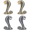 SUPERFINDINGS 4pz 3D Cobra Snake Emblem Stickers Decal Badge Kit Auto Car Moto Logo Sticker Badge Emblem per Finestrini di Auto Portatili Bagagli