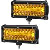 WinPower Faro da Lavoro LED Barra 18W Faretti Fendinebbia Fuoristrada Faretti Profondità Luci Giallo Impermeabile LED per Trattore Auto Camion Barca Furgoneetc., 2 pezzi