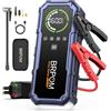 BRPOM Booster Avviamento Auto 8000A con Compressore 160 PSI, Jump Starter 12V, Avviatore Batteria Auto (Tutti i Motori a Benzina, Diesel fino a 12 L), Torcia LED 600 Lumen e USB-C（Dark purple）