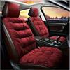 NOKRGQW Coprisedili Auto Cuscino Per Sedile Auto Di Lusso In Peluche - 1 Pezzo Spesso E Caldo Coprisedile Anteriore Singolo Con Schienale Vestibilità Universale Facile Coprisedile Auto(Red)