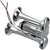 Garvee Clacson elettrico super forte a doppia tromba 150dB - Kit tromba ad aria professionale con compressore 12V per veicoli, camion, barca, treno, SUV - Colore: Argento