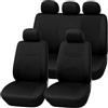 Bcuuozeeing Set di coprisedili universali per auto, per 5 posti, quattro stagioni, protezione per interni dell'auto, antimacchia, colore nero