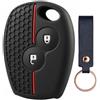 ANGOFIZ Cover protettiva per chiave in silicone morbido compatibile con Renault Clio 3 Twingo 2 Master 3 Kangoo 2 Traffico 2 Modus Wind Dacia Sandero Duster Lodgy Logan Dokker Sandero Stepway (nero