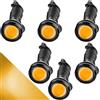 CTRICALVER High Power 18mm 9W Eagle Eye LED Light, DRL Luci di marcia diurna Luci di ricambio a LED 12 V Waterproof Luce di retromarcia Marker Light (giallo， 6PCS)