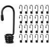TVNYOUJIA 25 Pz Ganci a Spirale per Corda Elastica 7mm | Ganci Elastici per Corde Elastiche, Gancio per Corda di Gomma, Gancio a Spirale in Metallo per Teloni Moto Auto Camion