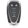 Unifizz Custodia per chiave elettronica, con lama senza chip, 5 pulsanti, per Chevy Malibu Camaro 2016-2020, colore nero