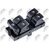NTY Interruttore alzacristallo per vw golf vii 2012-, passat b8 2014-