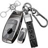 Rondrive Autoschlüsselhülle Adatta per Mercedes EQB EQA Classe E Classe S Classe E200 E300 E320 E400 S320L S350L S450 S560 S63 AMG Custodia per chiave in metallo antigraffio con protezione chiave e