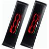 Generic 2 Pz Auto Cintura Di Sicurezza Cuscinetti Per Fiat 500 500C 500X 500L Fibra Di Carbonio Copre Spalline Morbide Comode Accessori Interni (Rosso)