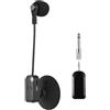 HUIOP Ricevitore microfono wireless per strumenti 2.4G con ventosa staccabile per chitarra, violino, violoncello, fisarmonica, altoparlanti, amplificatore vocale, microfono per riduzione del rumore da
