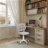 FurnitureR Teenage Office Chair, Height Adjustable Armless Task Seat, Colourful Study Chair for Home and Office, Ergonomic & Swivel, 40.5x44x87cm, Morandi Grey