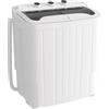 Greenvelly - Lavatrice portatile da 6,8 kg, lavatrice compatta e girevole combinata, lavatrice semiautomatica a doppia vasca con pompa di drenaggio per camera da letto, appartamenti, roulotte (grigio)
