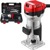 INMOZATA Palm Router Tool800W, 33000R/MIN Router elettrico per legno con base trasparente e 15 punte per router da 6,35 mm, 6 velocità variabili, router per finiture in legno, strumenti per la lavorazione del