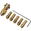 Sogoluat Set di pinze in ottone, 7 pezzi, 0,5-3 mm, per utensili rotanti (3,17 mm)