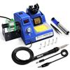 TOAUTO DS90 Soldering Station-°F & °C Dual Digital Display Soldering Iron Station Kit,90W Soldering Iron,302℉- 842℉ Temperature, Anti-Static & Grounding Wire, Auto Standby & Sleep,5 Solder Tips, Blue