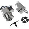 KVLHCSVA Tavola rotante per fresatrice CNC, asse di rotazione, 4° asse, asse A, K12-100 mm, mandrino a 4 griffe, testa divisoria con contropunta da 65 mm, rapporto di riduzione 6:1, adatta per macchina per i