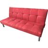 ITALFROM - Divano Letto 3 Posti (178x79x84cm) Divano Letto Matrimoniale Salvaspazio a Scomparsa, Tre Posti con Telaio Solido in Acciaio con Imbottitura Comoda (Rosso, Cod. 2835)