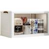 S.I.C ATMercato - Contenitore Plastica con Coperchio Pieghevole e Salvaspazio (Dimensioni 48x29,5x27) Scatola Porta Oggetti Grande, Portaoggetti Bagno, Componibile, da Parete