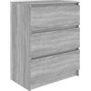vidaXL Credenza Grigio Sonoma 60x35x76 cm in Legno Multistrato