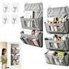 Syhdfxknp Portaoggetti da Appendere Pieghevole 2 Pezzi Grigio per Camera Cucina Bagno
