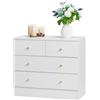 LEADZM Cassettiera Camera da Letto con 4 cassetti, Bianco | settimino camera da letto, per la Camera da Letto Soggiorno e Ingresso, 66x33x57,5cm