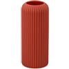 Ingrosso e Risparmio 1 pz Vaso in Ceramica Decorativo con Scanalature Vaso Boho per Fiori Secchi e Composizioni Floreali Vaso da Tavolo Decorazione Casa Complemento d'Arredo Moderno (Ruggine-Piccolo)