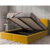 Interbeds Letto imbottito 120x200 cm contenitore con rete a doghe Senape (Senape, 120x200)