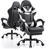 Eduzita Sedia Gaming Ergonomica con Poggiapiedi Retrattile