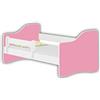 ACMA Letto per bambino Cameretta per bambino con materasso Letto bambini HAPPY (Rosa, 160x80 cm)